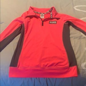 pink quarter zip jacket
